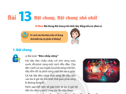 Bài 13: Bội chung. Bội chung nhỏ nhất trang 40, 41, 42, 43, 44 Toán 6 tập 1 sách CTST