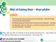 Bài 14: Một số lương thực, thực phẩm trang 68, 69, 70 Khoa học tự nhiên lớp 6 CTST