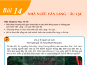 Bài 14: Nhà nước Văn Lang, Âu Lạc trang 60, 61, 62, 63, 64 Lịch sử lớp 6