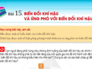 Bài 15: Biến đổi khí hậu và ứng phó với biển đổi khí hậu trang 160, 161 SGK Địa lí lớp 6 Cánh Diều