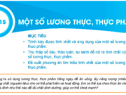 KHTN 6 Bài 15: Một số lương thực, thực phẩm trang 52, 53, 54, 55 Khoa học tự nhiên lớp 6 KNTT