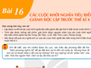 Lịch Sử 6 Bài 16: Các cuộc khởi nghĩa tiêu biểu giành độc lập trước thế kỉ X