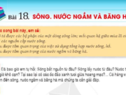 Bài 18: Sông. Nước ngầm và băng hà trang 167, 168, 169 Địa lí lớp 6 SGK Cánh Diều