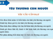 Bài 2: Yêu thương con người trang 9, 10, 11, 12, 13, 14 SGK GDCD lớp 6 cánh diều