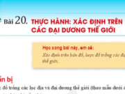 Bài 20: Thực hành Xác định trên lược đồ các đại dương trên thé giới trang 174 Địa lí lớp 6