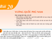 Bài 20: Vương quốc Phù Nam trang 91, 92, 93, 94 SGK Lịch sử lớp 6 KNTT