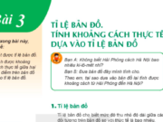 Bài 3: Tỉ lệ bản đồ. Tính khoảng cách thực tế dựa vào tỉ lệ bản đồ trang 106, 107 Địa lí lớp 6 KNTT