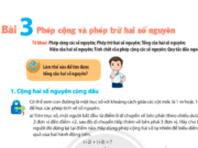 Bài 3: Phép cộng và phép trừ hai số nguyên trang 57 SGK Toán lớp 6 CTST