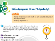 Giải Khoa học 6 Bài 39: Biến dạng của lò xo. Phép đo lực – trang 168, 169, 170, 171 SGK Chân trời sáng tạo