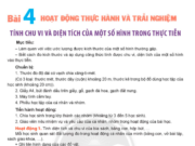 Giải Toán 6 Bài 4. Hoạt động thực hành và trải nghiệm. Tính chu vi và diện tích của một số hình trong thực tiễn