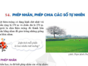 Bài 4: Phép nhân, phép chia với các số tự nhiên trang 18, 19, 20, 21 Toán 6 Cánh diều