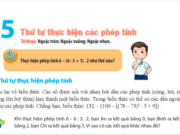 Bài 5: Thứ tự thực hiện các phép tính trang 19, 20, 21 Toán lớp 6 sách CTST