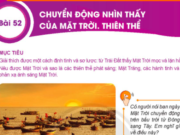 Bài 52: Chuyển động nhìn thấy của Mặt Trời. Thiên thể trang 179, 180, 181 Khoa học 6