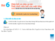 Giải Toán 6 Bài 6. Chia hết và chia có dư. Tính chất chia hết của một tổng trang 21, 22, 23, 24 SGK Chân trời sáng tạo