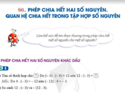 Cánh Diều – Giải Toán 6 Bài 6. Phép chia hết hai số nguyên. Quan hệ chia hết trong tập hợp số nguyên