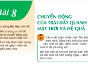 Bài 8: Chuyển động của Trái Đất quanh Mặt trời và hệ quả trang 122, 123, 124 Địa lí lớp 6 KNTT