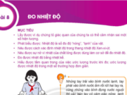 Bài 8: Đo nhiệt độ trang 24, 25, 26 Khoa học tự nhiên lớp 6 KNTT