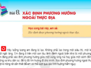 Bài 8: Xác định phương hướng ngoài thực địa trang 132, 133, 134, 135 Địa lí lớp 6 SGK Cánh Diều