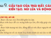 Giải Địa lí 6 Bài 9: Cấu tạo của Trái Đất. Các mảng kiến tạo. Núi lửa và động đất