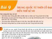 Bài 9: Trung Quốc từ thời cổ đại đến thế kỉ VII trang 39 Lịch sử lớp 6 KNTT