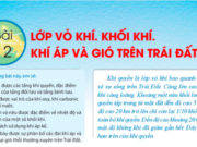 Bài 12: Lớp vỏ khí. Khối khí. Khí áp và gió trên Trái Đất trang 157 Địa lí lớp 6 Chân trời sáng tạo