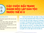 Bài 18: Các cuộc đấu tranh giành độc lập trước thế kỉ X trang 88 Lịch sử lớp 6