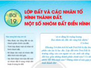 Giải Địa lí lớp 6 Bài 19: Lớp đất và các nhân tố hình thành đất. Một số nhóm đất điển hình – Chân trời sáng tạo