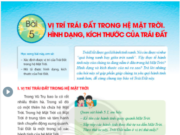 Bài 5: Vị trí của Trái Đất trong hệ Mặt trời. Hình dạng, kích thước của Trái Đất trang 126 Địa lí lớp 6