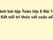 Bài 1: Tập hợp – Sách bài tập Toán 6 Kết nối tri thức