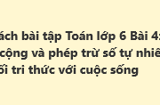 Bài 4: SBT Toán 6: Phép cộng và phép trừ số tự nhiên Kết nối tri thức