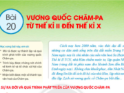 Bài 20: Vương quốc Chăm-pa từ thế kỉ II đến thế kỉ X trang 100 Lịch sử lớp 6 Chân trời sáng tạo