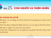 Địa lí 6 bài 25: Con người và thiên nhiên trang 189, 190, 191 SGK cánh diều