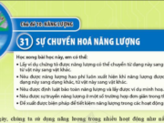 Bài 31: Sự chuyển hóa năng lượng trang 158, 159, 160, 161 Khoa học tự nhiên lớp 6 Cánh Diều