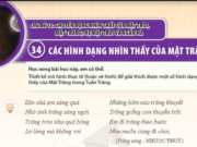 Bài 34: Các hình dạng nhìn thấy của Mặt Trăng trang 167, 168, 169 Khoa học tự nhiên lớp 6 Cánh Diều