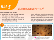 Bài 5: Xã hội nguyên thủy trang 20, 21, 22, 23 Lịch sử lớp 6 SGK KNTT