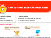 Bài 7: Thứ tự thực hiện các phép tính trang 25 Toán lớp 6 tập 1 KNTT