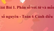 Bài 1: Phân số với tử và mẫu là số nguyên trang 25, 26, 27, 28, 29, 30 Toán 6 tập 2 Cánh diều