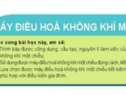 Bài 15: Máy điều hòa không khí một chiều trang 78, 79, 80 Công nghệ 6 Cánh diều