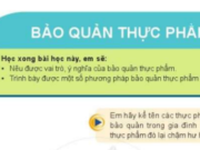 Bài 6: Bảo quản thực phẩm trang 30, 31, 32 Công nghệ lớp 6 Cánh Diều