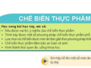 Bài 7: Chế biến thực phẩm trang 33, 34, 35, 36, 37, 38 SGK Công nghệ 6 Cánh Diều