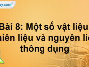 Bài 8: Một số vật liệu, nhiên liệu và nguyên liệu thông dụng trang 44 – 51 Khoa học tự nhiên lớp 6 Cánh Diều