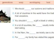 Looking Back – Unit 4 – SGK môn Anh 8 thí điểm: Write sentences with the following expressions.