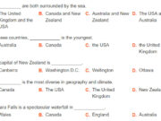 Communication – Unit 8 – Anh 8 thí điểm: Write the names of the countries next to their facts.