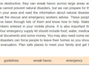 Skills 1 – Unit 9 – Anh 8 thí điểm: Discuss what you should do in the event of a natural disaster in your area.