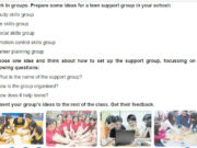 Project Unit 3 Trang 35 SGK Anh 9 thí điểm: Prepare some ideas for a teen support in your school. 