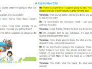 Getting Started Unit 5 Trang 50 Anh 9 thí điểm: Read the conversation again and fill in each gap with no more than three words.