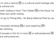 Unit 8. Our World Heritage Sites: Giải bài Looking Back trang 40 SGK Tiếng Anh 11 Thí điểm