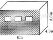 Bài 1, 2, 3 trang 106 VBT Toán 5 tập 2: Một bể nước dạng hình hộp chữ nhật có kích thước ở trong lòng bể là : chiều dài 1,5m, chiều rộng 0,8m và chiều cao 1m. Khi bể không có nước, người ta gánh nước đổ vào bể, mỗi gánh được 30l nước. Hỏi phải đổ vào bao nhiêu gánh nước bể mới đầy