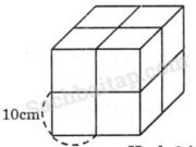 Bài 1, 2, 3, 4 trang 107 VBT Toán 5 tập 2: Một bể nước dạng hình hộp chữ nhật có thể tích 1,44m3. Đáy bể có chiều dài 1,5m, chiều rộng 1,2m. Tính chiều cao của bể