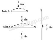 Bài 1, 2, 3 trang 36 VBT Toán 4 tập 2: Một công nhân hái cà phê, tuần thứ nhất hái được 1/4 tấn, tuần thứ hai hái được 2/5 tấn, tuần thứ 3 hái được 1/3 tấn. Hỏi sau ba tuần nguời công nhân đó hái được bao nhiêu tấn cà phê?